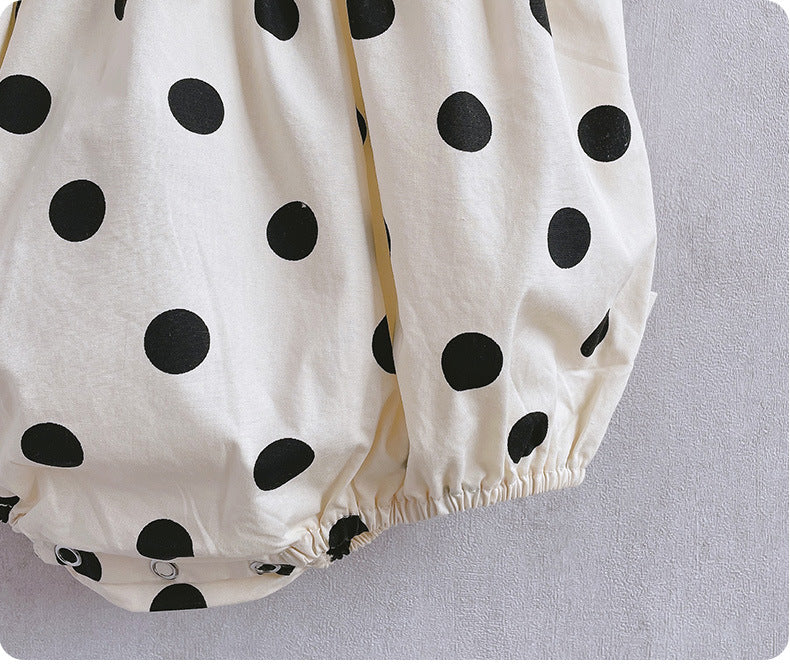 Black Polka Dots Romper