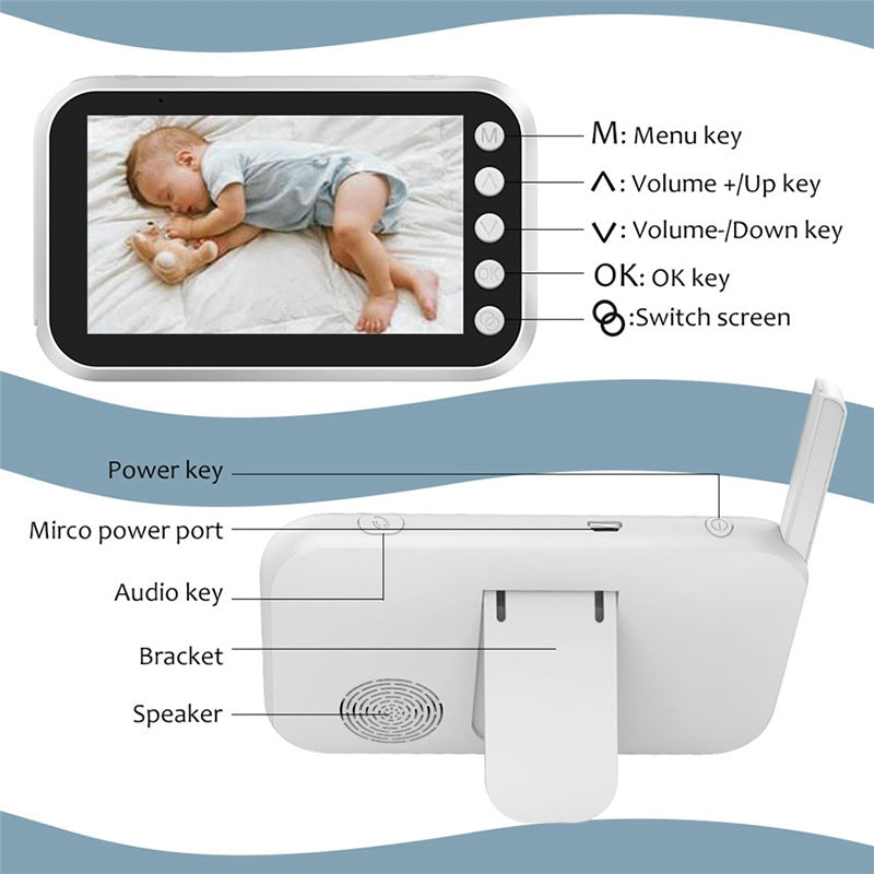 4.3" Wireless Baby Monitor with Camera and Audio