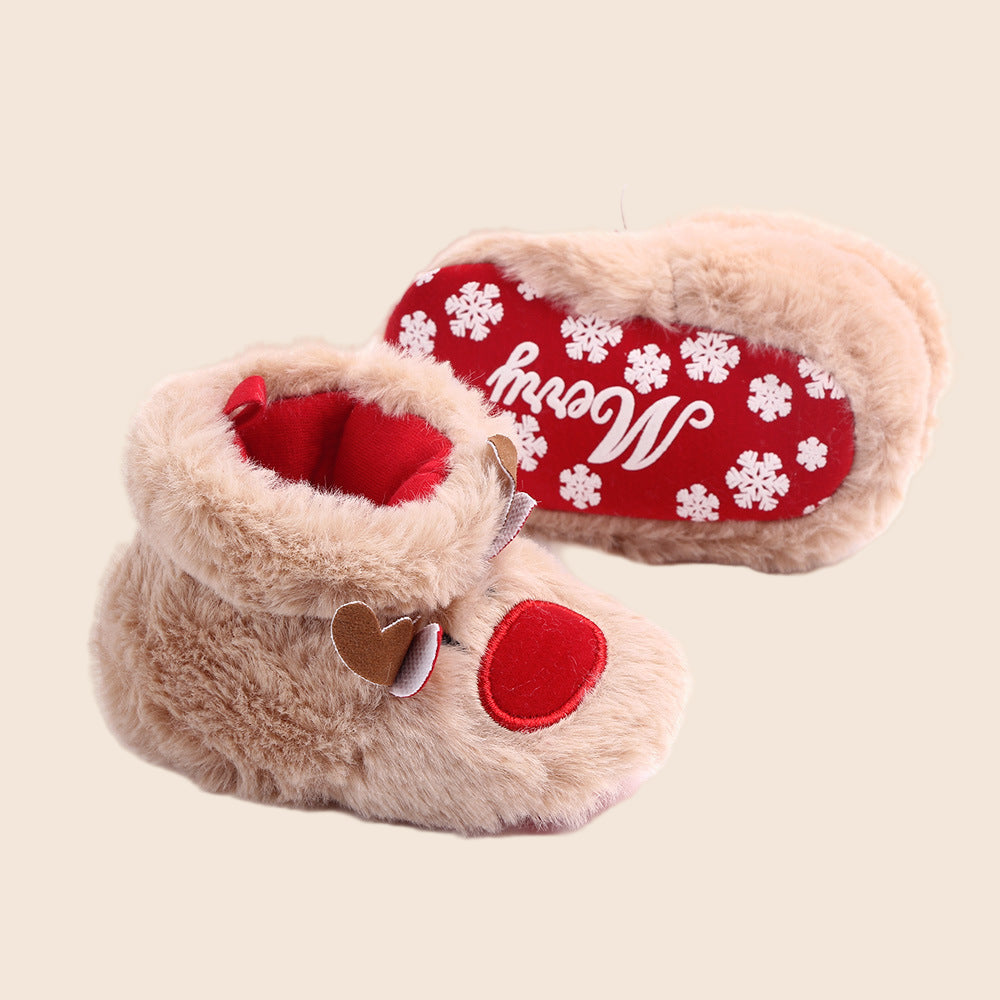 Reindeer Baby Booties