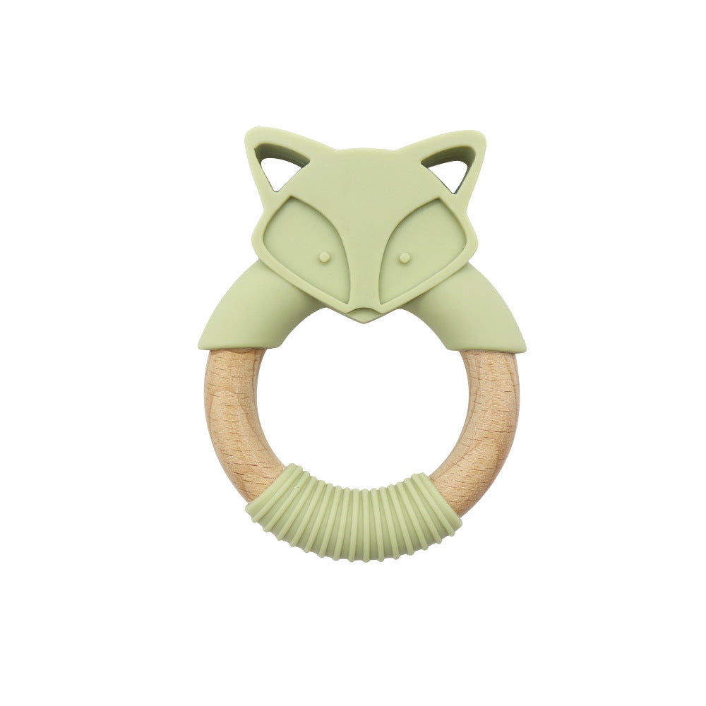MiniFox Silicone and Wood Teether Toy