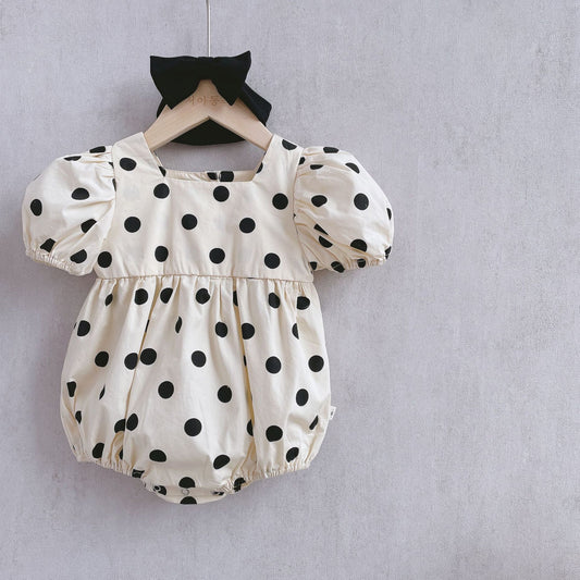 Black Polka Dots Romper