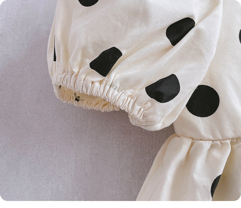 Black Polka Dots Romper