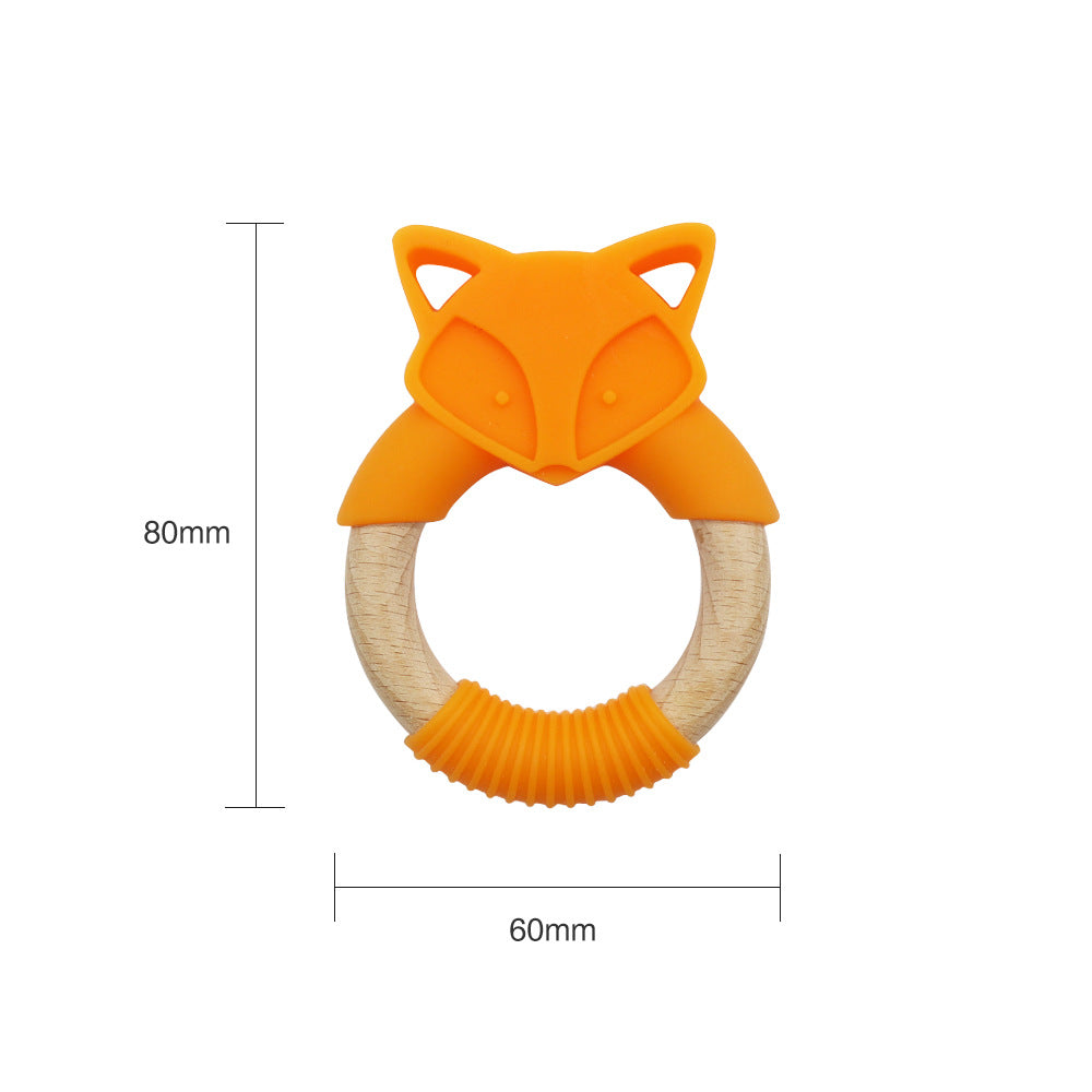 MiniFox Silicone and Wood Teether Toy