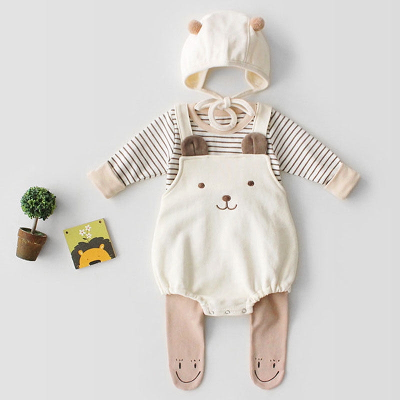 Mini Bear - Sleeveless Romper with Hat