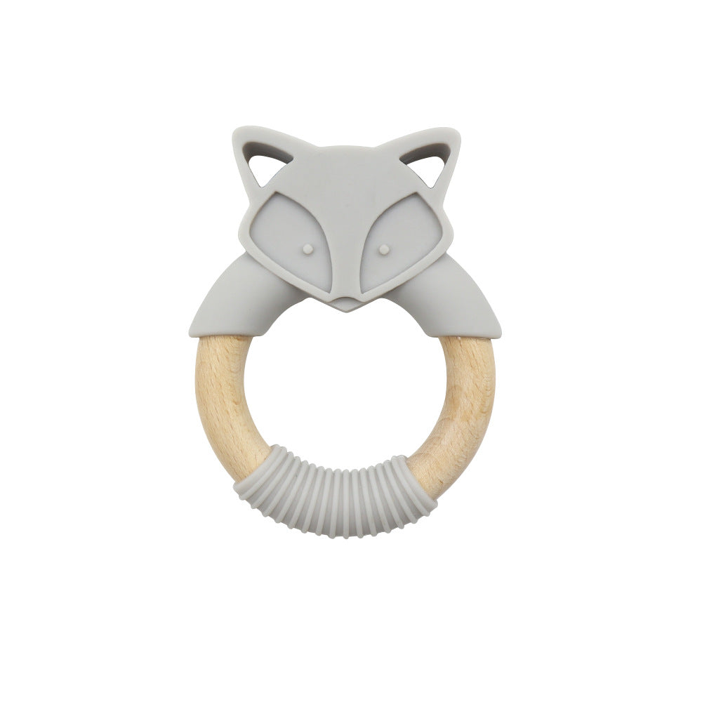 MiniFox Silicone and Wood Teether Toy