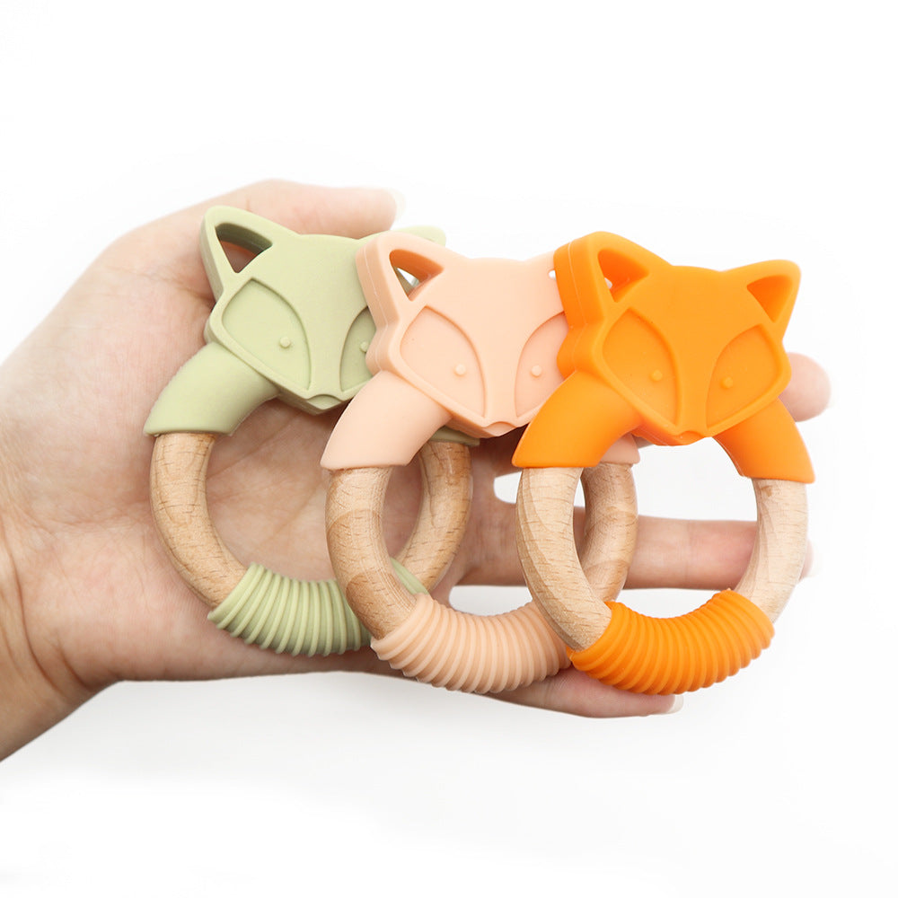 MiniFox Silicone and Wood Teether Toy