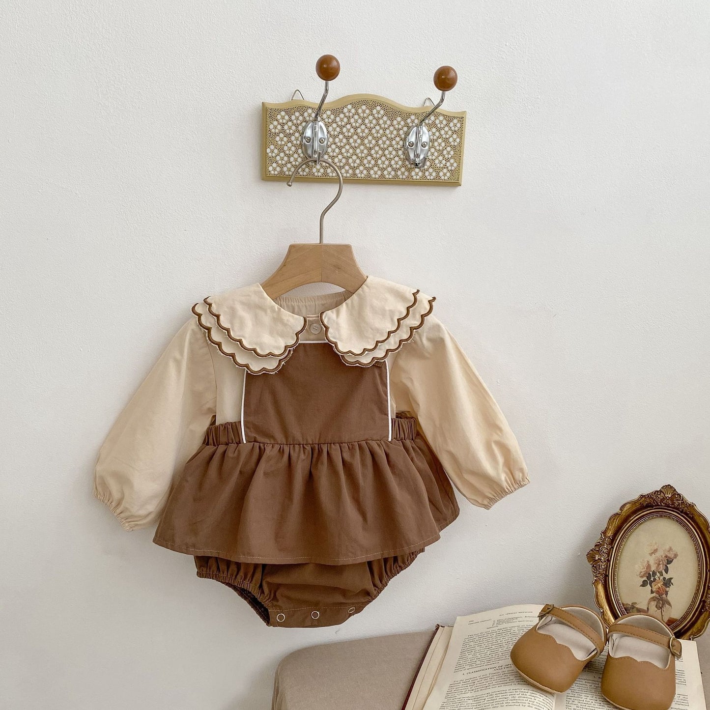 Lace Collar Baby Romper