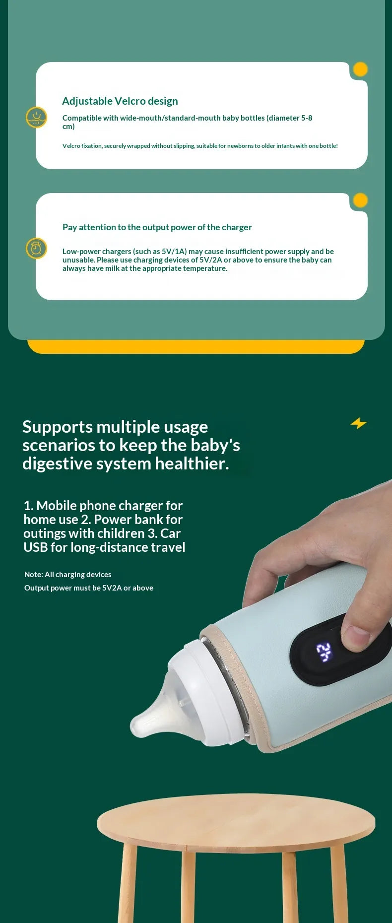 Portable USB Bottle Warmer